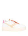 Pantofola D'oro Woman Sneakers White Size 8 Soft Leather, Textile Fibers In White