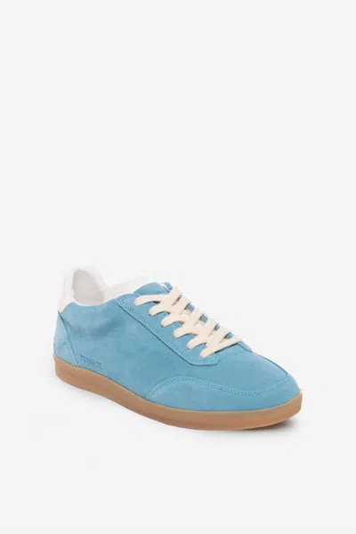 Pantofola D'oro Women's Terrace Low Leather Sneakers In Avio/off White In Blue