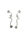 Pantone Polish-finish Earrings In Silver