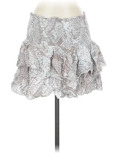 Pre-owned Pants Store Casual Skirt In Silver