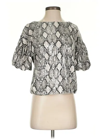 Pre-owned Pants Store Short Sleeve Blouse In Silver