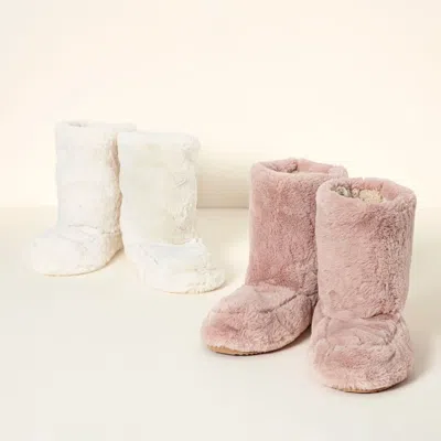 Pantuss Cozy Lavender Warming Booties In Pink