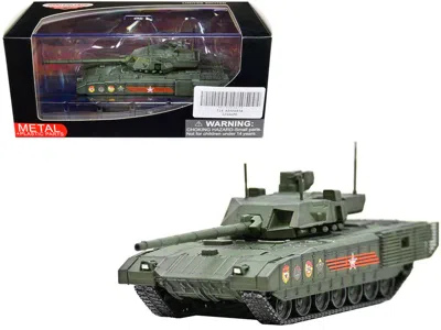 Panzerkampf Russian T14 Armata Mbt (main Battle Tank) Green Camouflage "armor Premium" Series 1/72 Diecast Model