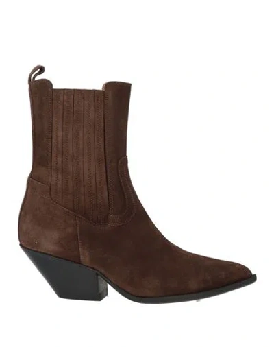 Pao Piano Zero Woman Ankle Boots Brown Size 6 Leather