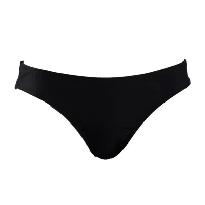 Paola Amador Women's Black Low Rise Bikini Bottom