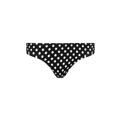 Paola Amador Women's Black / White Bikini Bottom Polka Dot