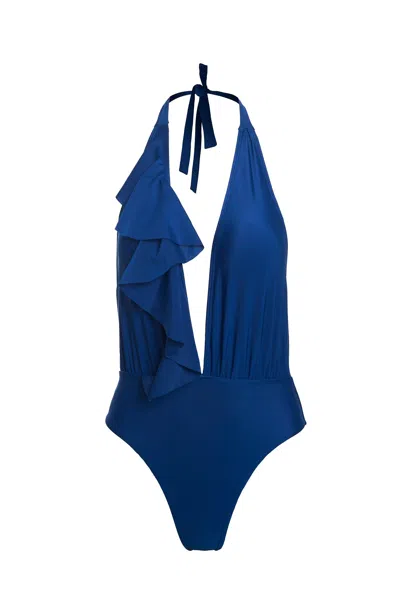 Paola Amador Women's Blue Zeus B Swimsuit