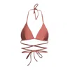 Shop Paola Amador Women's Gold / Brown Bikini Basico Golden