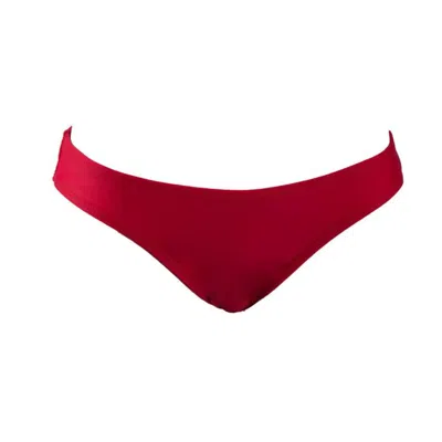 Paola Amador Women's Low Rise Bikini Bottom Red
