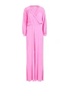 Paola Bellandi Woman Jumpsuit Fuchsia Size 1 Silk, Elastane In Pink