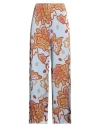 Paola Bellandi Woman Pants Sky Blue Size 2 Silk, Elastane In Blue