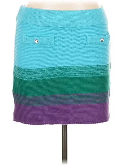 Pre-owned Paola Bernardi Casual Skirt In Teal