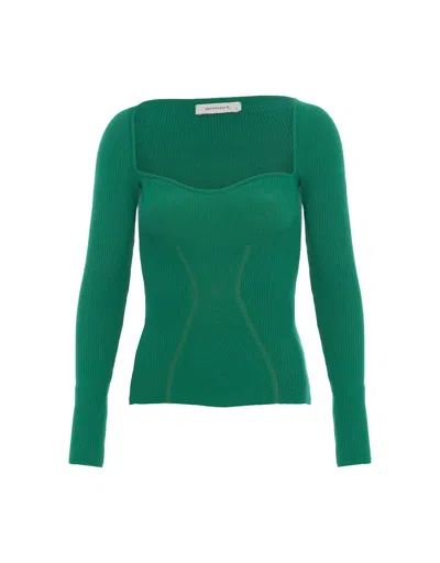 Paola Bernardi Celine Top In Jade Green