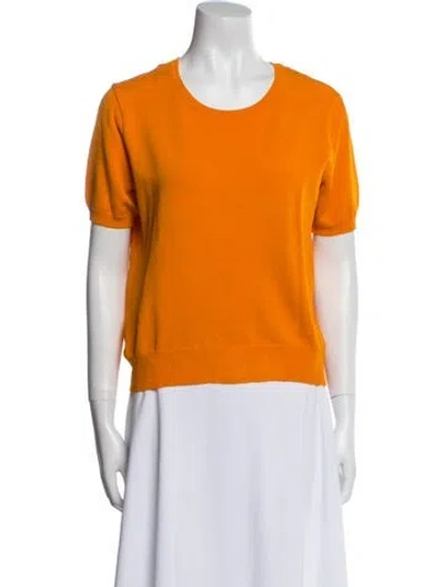 Pre-owned Paola Bernardi Crew Neck Short Sleeve T-shirt In Orange