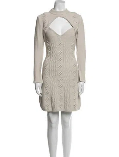 Pre-owned Paola Bernardi Embroidered Accent Set In Neutral