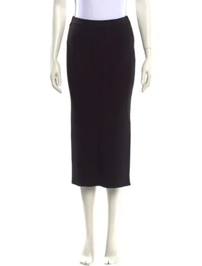 Pre-owned Paola Bernardi Midi Length Skirt In Black