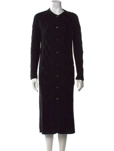 Pre-owned Paola Bernardi Open Front Sweater In Black