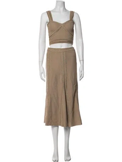 Pre-owned Paola Bernardi Skirt Set In Neutrals