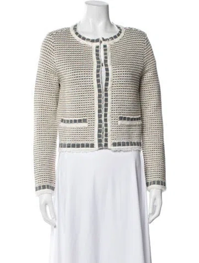 Pre-owned Paola Bernardi Tweed Pattern Jacket In Neutral