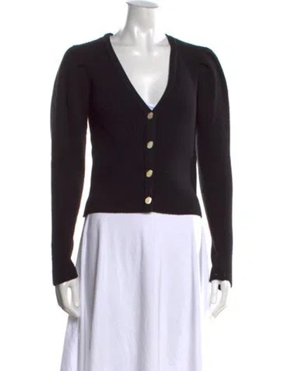 Pre-owned Paola Bernardi V-neck Sweater In Black
