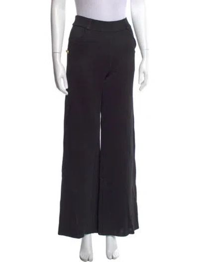 Pre-owned Paola Bernardi Wide Leg Pants In Black