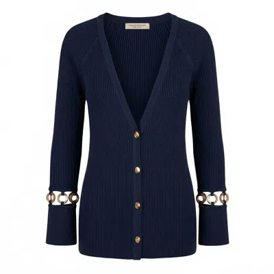 Paola Bernardi Women's Beatriz Cardigan In Navy In Blue