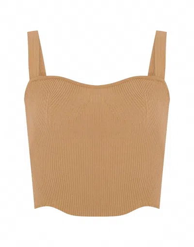 Paola Bernardi Women's Juliana Crop Top In Caramel In Brown