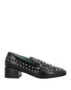 Paola D'arcano Woman Loafers Black Size 8 Leather