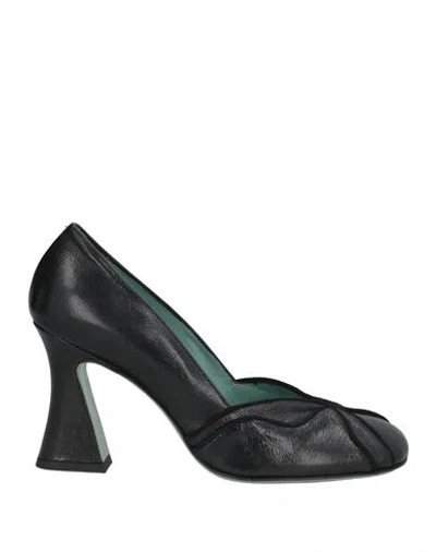 Paola D'arcano Woman Pumps Black Size 6 Leather