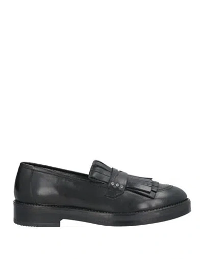 Paola Ferri By Alba Moda Woman Loafers Black Size 8 Leather