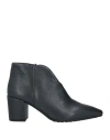 Paola Ferri Woman Ankle Boots Black Size 5 Leather In Black