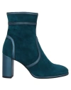 Paola Ferri Woman Ankle Boots Deep Jade Size 7 Sheepskin In Green