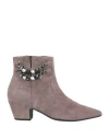 Paola Ferri Woman Ankle Boots Dove Grey Size 6 Sheepskin