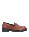 Paola Ferri Woman Loafers Brown Size 7 Soft Leather In Brown