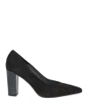 Paola Ferri Woman Pumps Black Size 8 Sheepskin In Black
