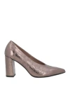 Paola Ferri Woman Pumps Bronze Size 9 Soft Leather In Yellow