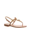 PAOLA FIORENZA POWDER SUEDE SANDAL WITH CRYSTALS AND APPLICATIONS