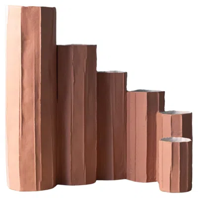 Pre-owned Paola Paronetto Bruco Vase In Brown