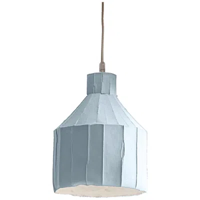 Pre-owned Paola Paronetto Contemporary Ceramic Blue Sufi Lamp Corteccia Texture