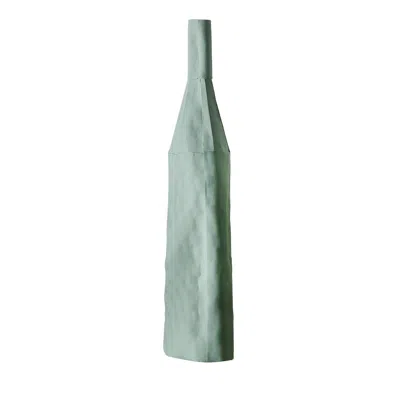 Pre-owned Paola Paronetto Contemporary Ceramic Decorative Bottle Liscia Texture Light Blue