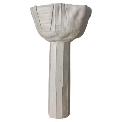 Pre-owned Paola Paronetto Contemporary Ceramic Ranuncolo Footed Bowl In Transparent