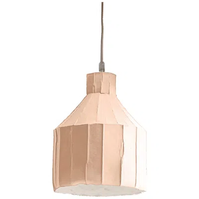 Pre-owned Paola Paronetto Contemporary Ceramic Salmon Sufi Lamp Corteccia Texture In Pink