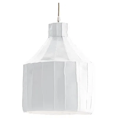 Pre-owned Paola Paronetto Contemporary Ceramic White Sufi Lamp Corteccia Texture