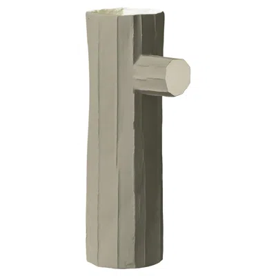 Pre-owned Paola Paronetto Contemporary Grey Paper Clay Sculpture Pino Mono In Gray