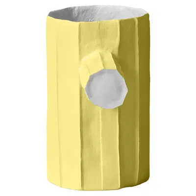Pre-owned Paola Paronetto Contemporary Yellow Paper Clay Sculpture Pino Mono