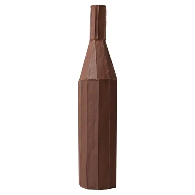 Pre-owned Paola Paronetto Corteccia C10/terracotta Scura Decorative Bottle In Brown