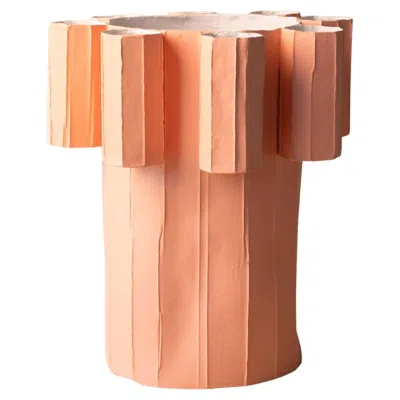 Pre-owned Paola Paronetto Flora Vase In Orange