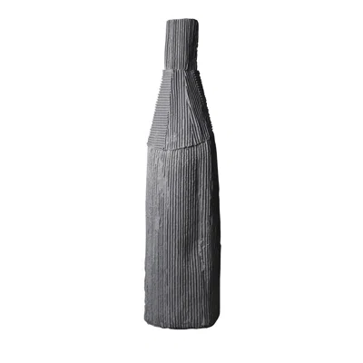 Pre-owned Paola Paronetto Gigante Cartoccio E19/grigio Cemento Decorative Bottle In Transparent