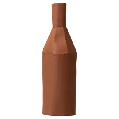 Pre-owned Paola Paronetto Liscio D15/mattone Decorative Bottle In Brown