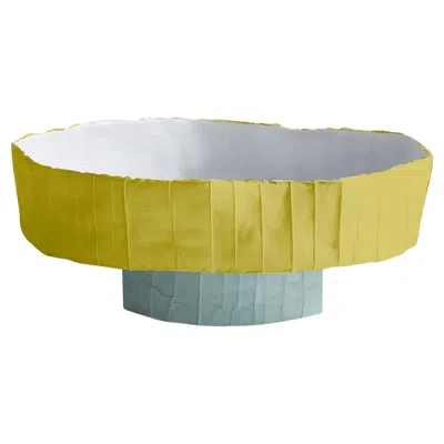 Pre-owned Paola Paronetto Ninfea Yellow And White Centerpiece